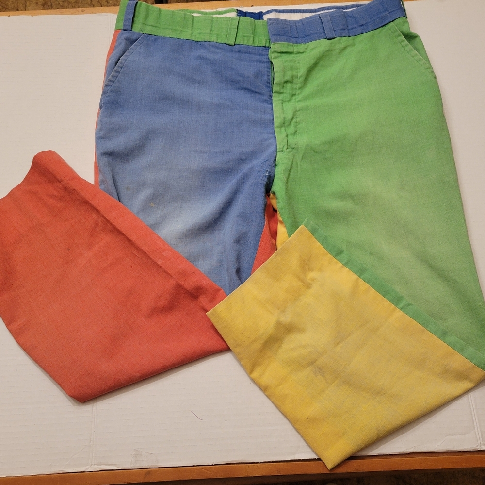 Womens 1990s Vintage Talbots Quad Colored Slacks 19" Waist - Picture 7 of 7